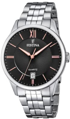 Festina Date watch ACERO CLASICO Black
