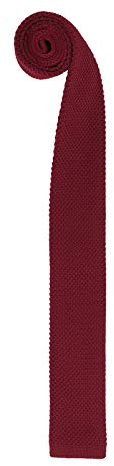 WANYING Herren 5.7cm Schmale Krawatte Strickkrawatte Gestrickte Narrow Krawatte Knit Tie Retro Vintage Casual Büro Basic - Einfarbig Bordeaux