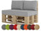 chilly pilley Palettenkissen Palettenauflage Palettenpolster Sitzkissen Rückenlehne Kaltschaum Schaumflocken Füllung viele Größen und Farben (3er Set, Silber)
