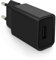 AKNICI 1X Caricabatterie da Muro, Carica Batteria USB 2A / 5V, Alimentatore per Samsung iPhone Huawei LG Nexus Nokia HTC ASUS Sony Motorola iPad Smartphone Tablet MP3 Navigazione eReader eBook, Nero