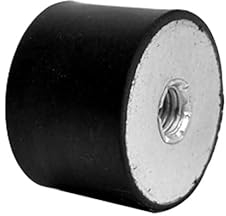 RS PRO Gummi Vibrationsdämpfer, Innengewinde-Puffer M3, Ø 6mm x 13mm, 35 Shore A, Packung a 4 Stück