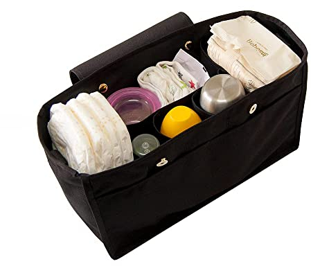 enreve Geldbörsen-Organizer-Einsatz, Handtaschen-Organizer, Wickeltasche, Tasche in Tasche für Longchamp und mehr (schwarz)