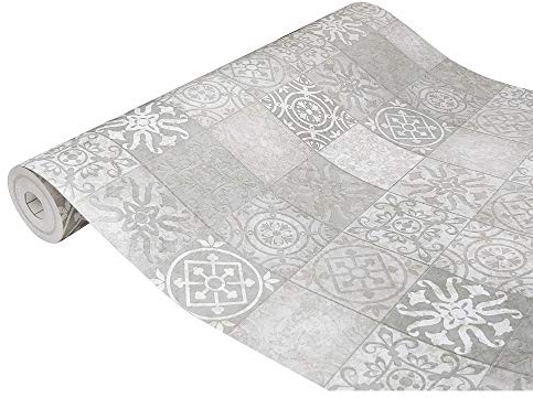 Klebefolie Möbel 45x200 cm | Selbstklebende Möbelfolie in Stein-, Marmor- und Betonoptik | Folie für Möbel wasserfest und leicht anzubringen für Küche und Bad | Aztekisches Muster