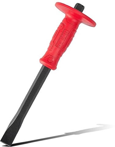 Monkey King Bar-12IN Masonry Flat Chisel/Cold Chisel With Hand Protection, Heavy Duty Flat Head for Remove Cement,Motrtar