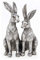 Reflections Silver Twin Hares Figurine by Leonardo