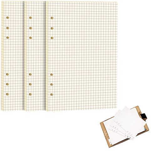 Nachfüllpapier, 6 Löcher 135 Blätter für Notizbuch, Tagbuch, Skizze, Malerei, A5