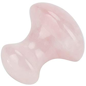 Rosenquarz Gua Sha Stein – Natürlicher Massageroller zur Gesichtsmassage – Effektiv gegen Augenschwellungen und zur Hautstraffung – Original Gua Sha Gesichtsbehandlung – Ideal für strahlende Haut