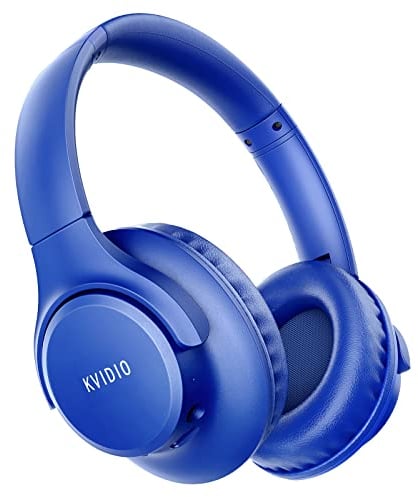KVIDIO Bluetooth Kopfhörer, Kabellose Kopfhörer mit 65 Stunden Spielzeit, Intensiver Bass, 5.2 Bluetooth Kopfhörer Over-Ear, Schnellem Aufladen, Langer Akkulaufzeit