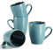 Kaffeetassen Steingut, vancasso BUBBLE 4-teiliges Tassen Set, 380ml Kaffeebecher mit Henkel