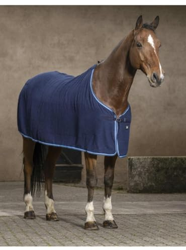 Equithème Riding World 'Èponge' Frotteedecke - Marineblau