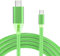 Toxaoii 5 FT Light Up USB Type C Charging Cable Cord, USB C to USB C Cable Compatible with Sony WH-1000XM4 WH-1000XM3 WH-XB700 WH-XB900N WI-XB400 WH-CH510 WH-H910N WF-SP900 Headphones Earbuds, Green