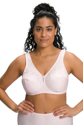 Ulla Popken Damen Entlastungs-BH, ohne Bügel, Strassanhänger, Cup C - G BRA, blütenrosa, 130E