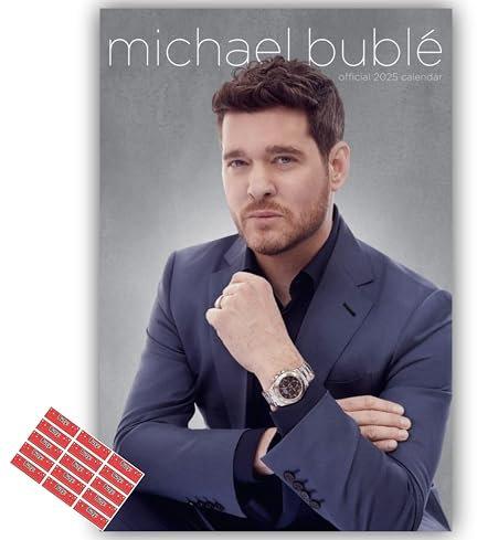 Michael Bublé Calendar 2026 Official A3 Wall Calendar with Free Organisational Stickers Included