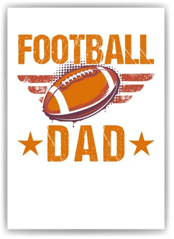 Tigerlino® American Football Dad Poster Kunstdruck Vater Football Fan Geschenkidee Football Wandbild (DIN A4 ohne Rahmen)