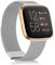 AK Armband Kompatibel mit Fitbit Versa 2/Fitbit Versa/Fitbit Versa Lite Armband, Edelstahl Metall Ersatzarmband mit Verbesserter Magnet für Damen Herren (Silber)