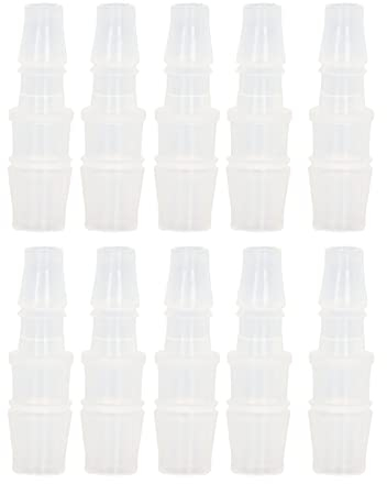 10 Stück Schlauchstutzen Reduzierstück, PP Kunststoff Aquarium Luftpumpen Adapter für Silikon Schlauch Anschluss(7.9-11.1)