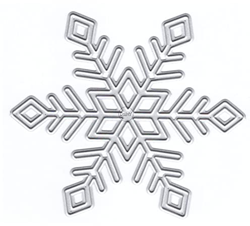 DzIxY Weihnachten 6 Ecke Schneeflocke Metall Stanzformen für Kartenherstellung Prägen Papier Stanzformen Sets Album Scrapbooking Vorlagen Schablonen Aufbewahrungstasche