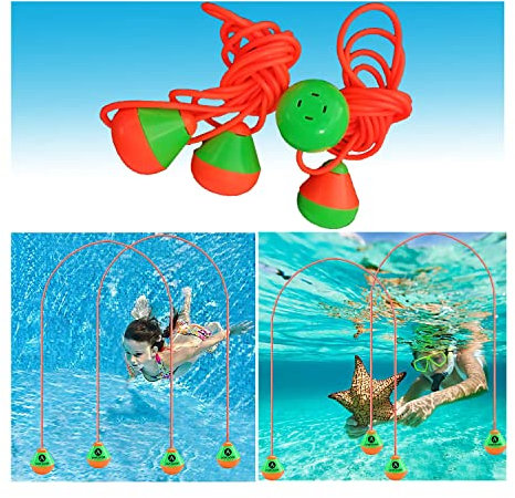 AiDeHuaKeJi Pool Spielzeug für Kinder von 5 bis 12 Jahren, Tauchspielzeug Tauchringe Kinder, Pool Zubehör Spaß, Tauchbogen Poolspielzeug für Unterwasserspiel und Tauchtraining | 2 Stück 2.5m