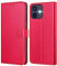 Ganbary Handyhülle für iPhone 12/12 Pro Hülle, Premium Leder Klapphülle [Kartenschlitzen] [Magnetverschluss] [Standfunktion] kompatibel mit iPhone 12/12 Pro Schutzhülle, Rot