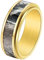 Ayoiow Ring Edelstahl Herren 8MM Gold Männer Ringe Set Baum Tarn Spinner Nr. 499