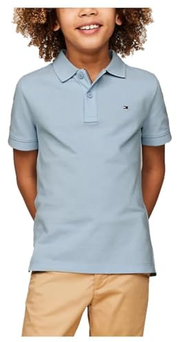 Tommy Hilfiger Jungen S/S Polos, Blau (Breezy Blue), 4 Jahre