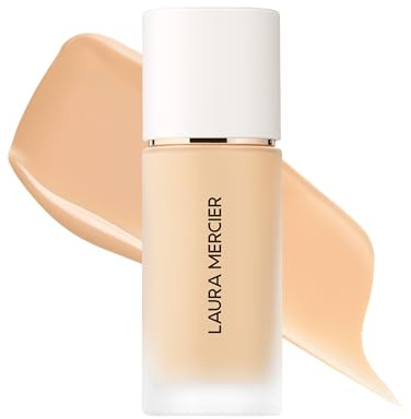 Laura Mercier Real Flawless Foundation - Wasserfest, 12H, 30ml | Mittlere, aufbaubare Deckkraft ohne Maskeneffekt verfeinert Hautton & Textur. Kaschiert Poren & feine Linien nahtlos