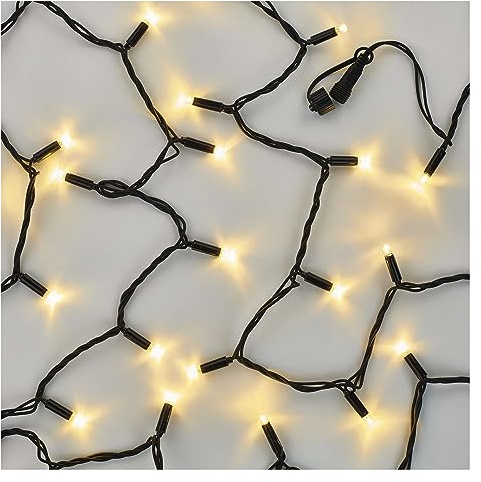 EMOS Connect System 10m Lichterkette Profi, robuste Weihnachtslichterkette mit 100 LEDs, Erweiterungsteil C (ohne Anschlusskabel und Adapter), IP44 für Innen und Außen, Warmweiße Lichtfarbe, schwarz