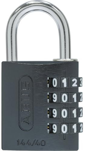 ABUS Zahlen-Vorhangschloss 144/40 Lock-Tag Aluminium, schwarz