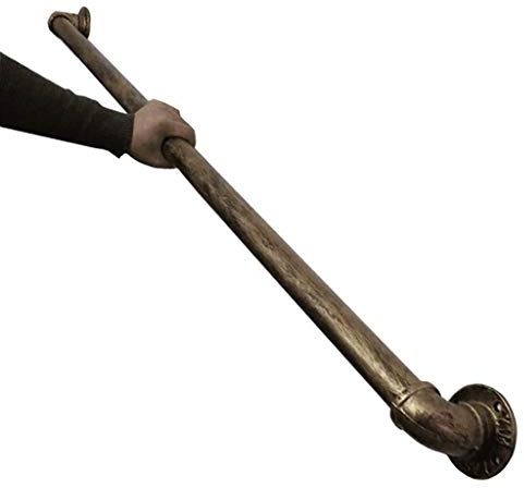 30CM-300CM Handlauf – Komplettset. für drinnen und draußen, Eisen-Wasserrohr-Design, Treppen, Treppenhaus, Handlauf, Geländer, Geländer – Vintage-Messing (Größe: 60 cm)