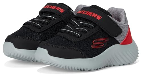 Skechers Jungen Bounder Sneaker, Black Red, 32 EU