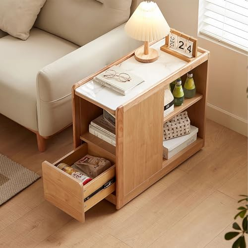 GHBXJX Couch Beistelltisch mit Stauraum, Modern Couchtisch mit Schublade, Klein Wohnzimmertisch Holz Stubentisch, Coffee Table Sofa Tisch für Wohnzimmer, Balkon, 70x30x62 cm,Style a