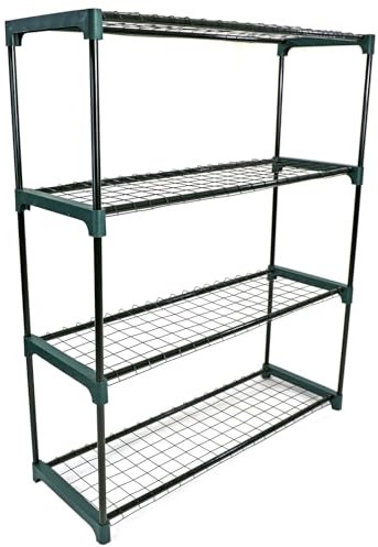 Easigear 4-Tier Flower Staging Display Shelving, 2 Units, Green, 90 x 30 x 106 cm