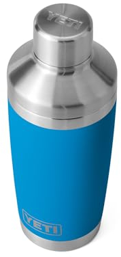 YETI Rambler - Coctelera de acero inoxidable, aislada al vacío, de 20 onzas, azul onda grande
