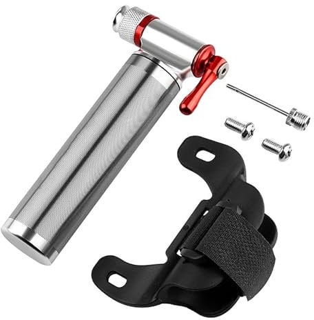 2Pcs Mini Bike Pump, Presta & Schrader Fit, High Pressure PSI, Compact & Light Aluminum Alloy Tyre Pump for Road, Mountain, BMX Bikes with Mount Kit