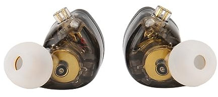 Yunir Auricolari per Monitor Cablati ZS10 PRO X, Driver Ibrido 1DD 4BA AD ALTA SENSIBILITÀ, Auricolare per Monitor HiFi, Cavo Auricolare Staccabile Placcato Argento da 0,75 Mm a