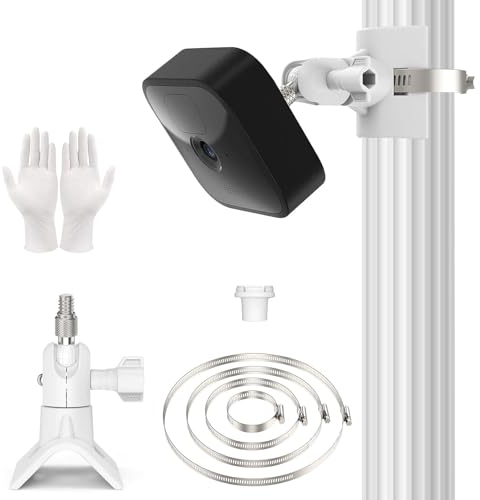 Akoemxeeo Universelle Kamera Halterung für Blink Outdoor Kamera, Pole Montagehalterung Masthalterung für Arlo Cam, Wandhalterung für meisten Überwachungskameras mit 0,5-mm-Schraublöchern, 1 Stück