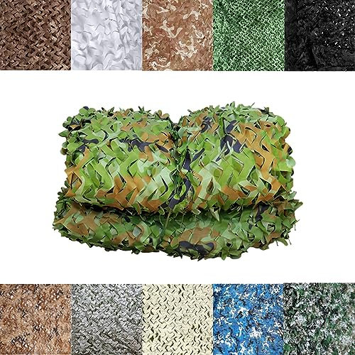 LTSRLL Armee Tarnung Net, Gewächshaus-Schattennetz, Reißfester Polyester-Sonnenschutzstoff, Sichtschutzzaun, Mehr Als 10 Farben(Color:Green 2,Size:10x20M(32.8x65.6ft))