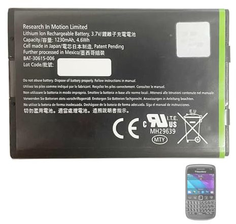 Aousavo BAT-30615-006 JM1 ersatz akku Kompatibel mit BlackBerry 9790 9900 9930 9850 9860 JM1 JM-1