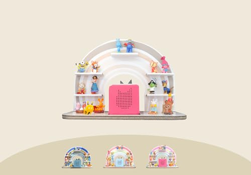 kleiner stern Tonie Regal Regenbogen beige, magnetische Standflächen, Regal für Hörspielfiguren