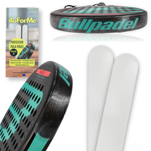 Protector Pala de Padel - Protector Pala Padel Transparente con Textura Rugosa [ Pack 2 y 3 uds ] Padel Accesorios - Protector Padel Duradero, Flexible, Ligero y Resistenten. 35 x 370 mm (3)