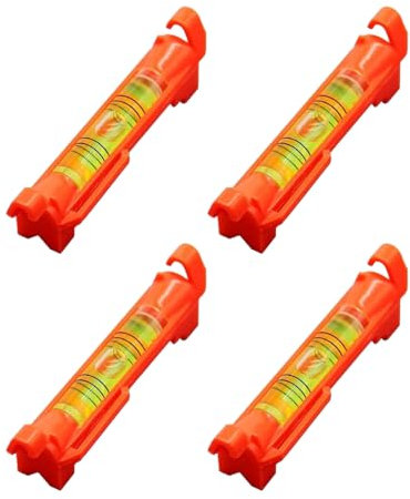 QEDBOJE 4 Pezzi Livella a Filo Professionale per Lavori di Muratura, Idraulici, Coperture (Rosso)