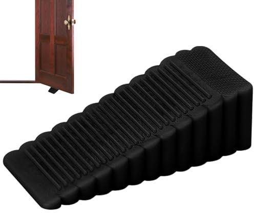 Fizepgo Rubber Door Stops Indoors | Anti-Skid Dura-ble Gate Stoppers for Floor | Stackable Door Stops for Carpeted Floors - Sturdy Door Wedges for Large Door Gaps