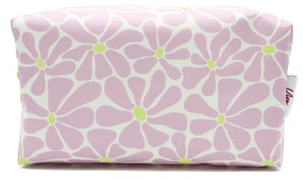 PONETTE - Trousse de toilette pour femme Vive, fille, style, amusant, design, sac de toilette, voyage, coiffeuse, trousse, marque espagnole, Rose fluo marguerite, Trousse de toilette