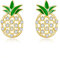 POPLYKE Ananas Ohrringe 925 Sterling Silber Ananas Ohrstecker für Frauen Obst Schmuck für Damen Teen