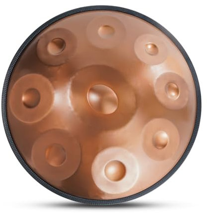 Handpan Drum D-Moll Handgemachtes Handtrommel Handpan-Trommeln 440hz 432hz Percussion Drum Steeldrum Tongue Drum für Anfänger Erwachsene(432Hz,9 notes)