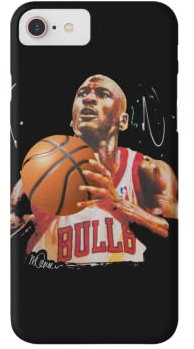 Michael Jordan Black Silicone iPhone Case for iPhone 11 Gifts Merchandise Gifts for Women Men UK