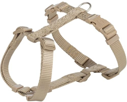 TRIXIE Premium H-Geschirr – verstellbar – Sand – L–XL: 75–120 cm/25 mm