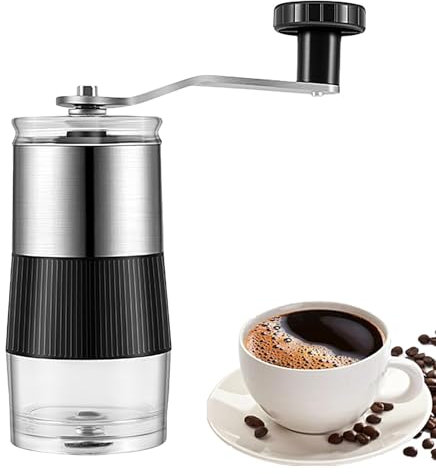 Manual molinillo de café Burr: molinillo de frijol de café con configuraciones ajustables, molino de café de acero inoxidable para molienda de precisión, viajes, campamento y elaboración de cerveza ca