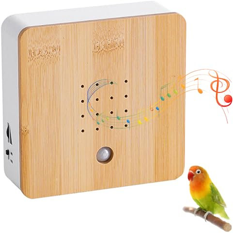 Dhqkqg Vogelgezwitscher Box, Vogelgezwitscher Box Bewegungsmelder mit Wandhalterung, Naturgeräusche Box Vogelgezwitscher, für Gäste WC Bad Spa und Entspannung