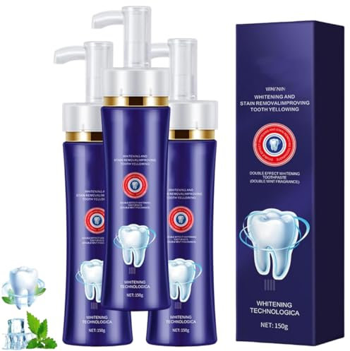 ZXSFDFNE Hydroxylapatit-Mousse-Zahnpasta, Zahnpasta zur Stärkung des Zahnschmelzes, sanfte und wirksame Formel, wirksame Zahnaufhellung, langanhaltend frischer Atem